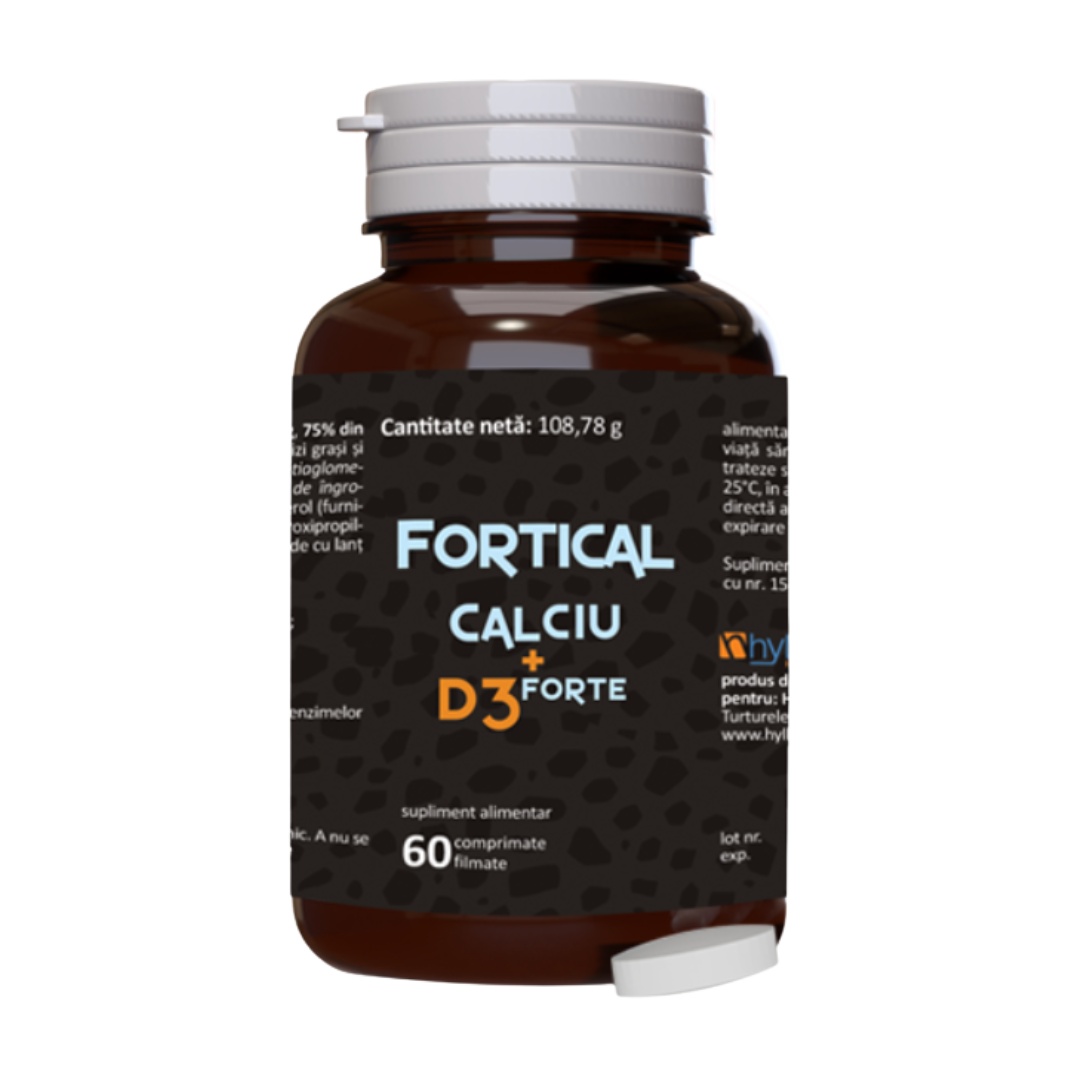 Fortical Calciu+D3 Forte, 60 Cpr - Hyllan