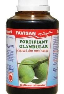 Fortifiant Glandular cu extract de nuci verzi, 100ml, Favisan