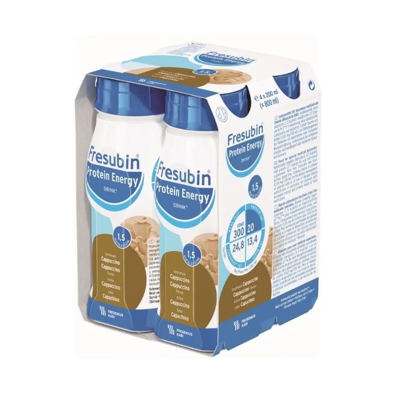 Fresubin 2 kcal Drink cu fibre Cappuccino, 4 × 200 ml – Fresenius Kabi