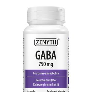 Gaba 750mg, 30cps, Supliment pentru relaxare și somn, Zenyth