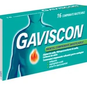 Gaviscon Mentol, 16 comprimate masticabile, Reckitt Benckiser