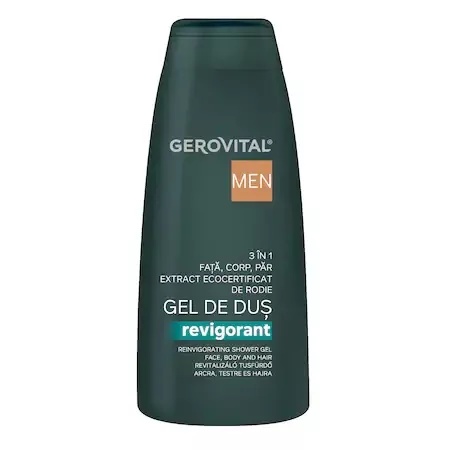 Gel de dus 3 in 1 pentru barbati Gerovital H3 Men, 400 ml