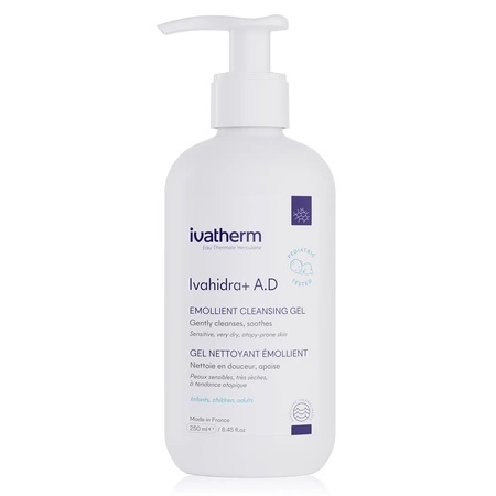 Gel de spalare emolient cu efect calmant Ivahidra+ A.D, 250 ml – Ivatherm