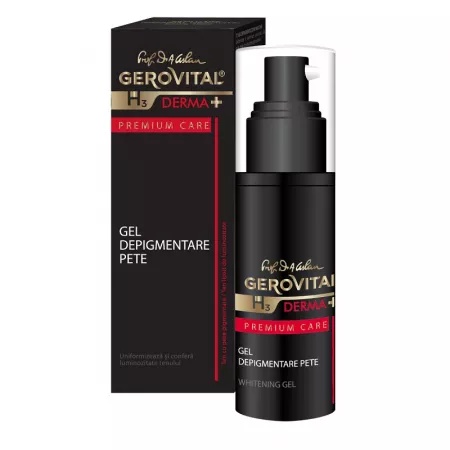 Gel depigmentare pete H3 Derma+ Premium Care – 30 ml, Gerovital