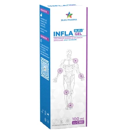 Gel Infla Bleu pentru Reducerea Durerii si Inflamatiei Articulare, 100 ml - Bleu Pharma