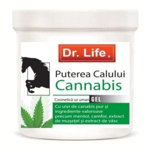 Gel puterea calului cu ulei de canabis, 250ml, Dr. Life