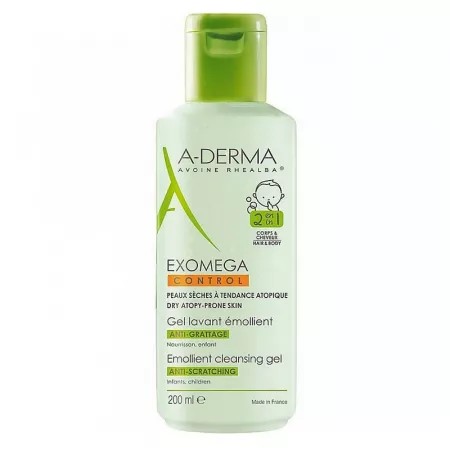 Gel spumant 2 in 1 Exomega Control, 200 ml, ADerma