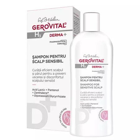 Gerovital H3 Derma+ Sampon pentru scalp sensibil, 200 ml