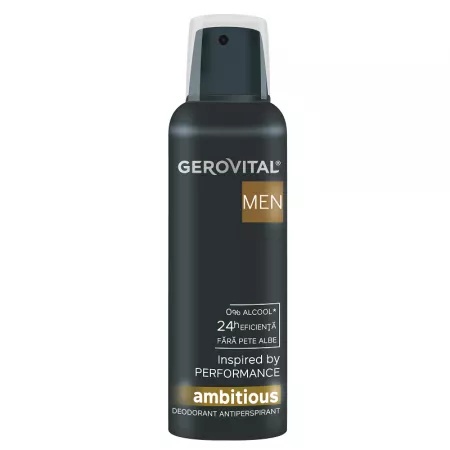 Gerovital Men Ambitious Deodorant Antiperspirant, 150 ml