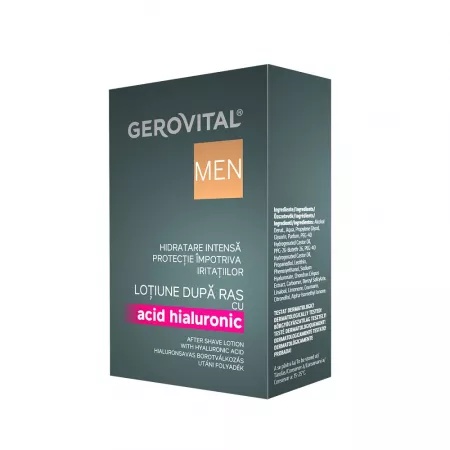 Gerovital Men Lotiune dupa ras cu acid hialuronic, 100 ml