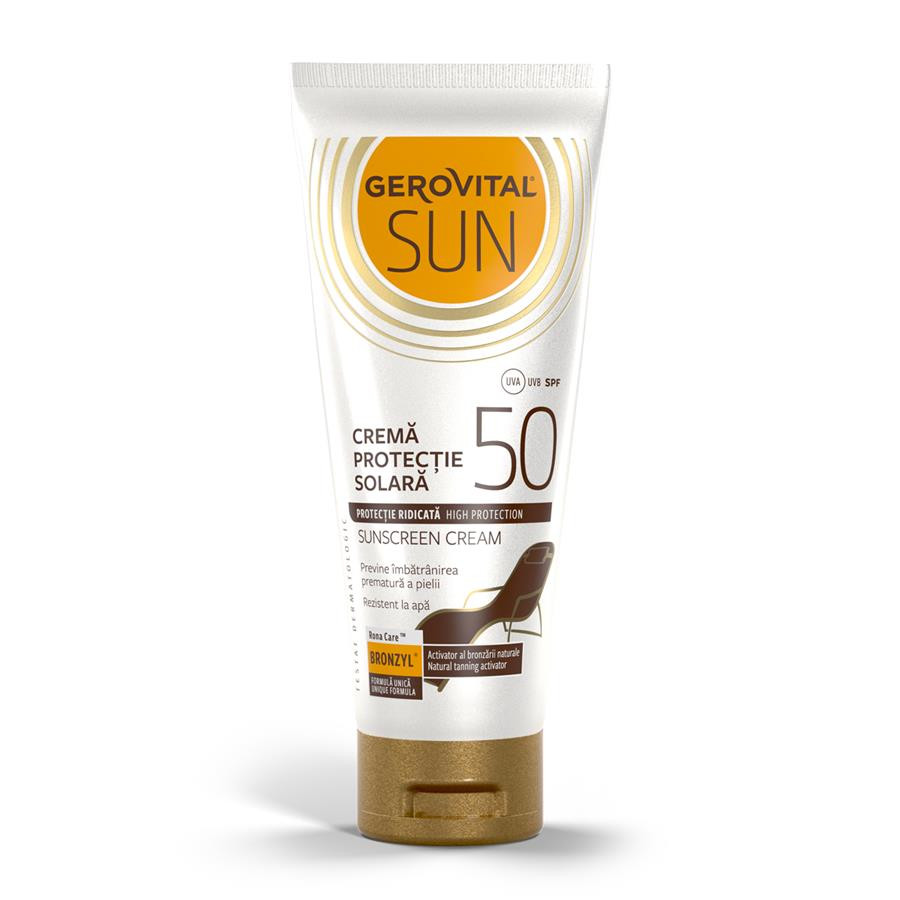 Gerovital Sun Crema Protectie Solara SPF 50, 100ml
