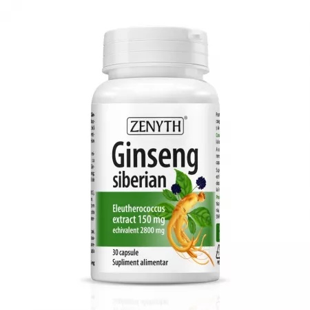 Ginseng siberian, 150mg, 30 capsule, Zenyth