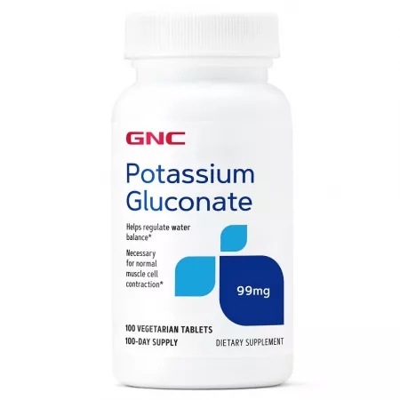 GNC Gluconat de Potasiu 99 mg – 100 Tablete