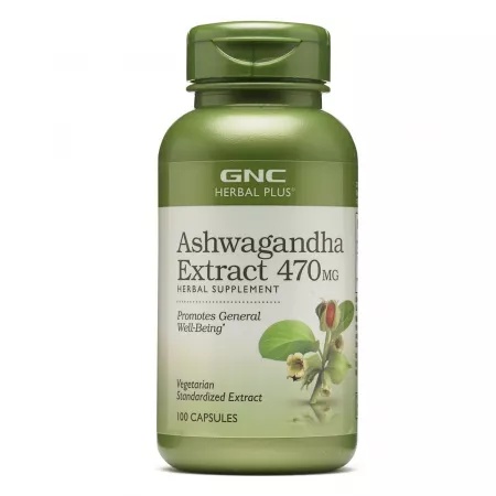 GNC Herbal Plus Ashwagandha 470 mg – 100 capsule