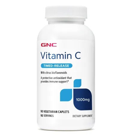 GNC Vitamina C 1000 mg cu Bioflavonoide – 90 Tablete Vegetale