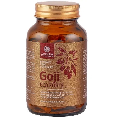 Goji Forte extract raw liofilizat, 400mg, 120 capsule, Aronia Charlottenburg