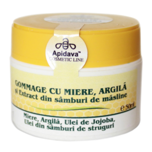 gommage cu miere argila si extract din samburi de masline 50 ml apidava.png