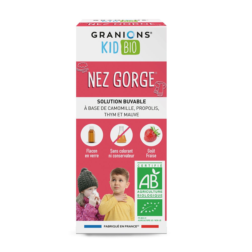 Granions LGN Kid Bio Nas-Gat Capsuni, 125 ml – Sirop copii
