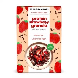 Granola cu capsuni, 200g, The Beginnings