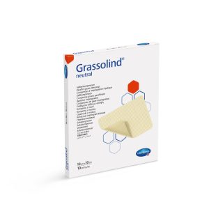 Grassolind Neutral – Comprese sterile cu unguent, 10 x 10 cm, 10 bucati – Hartmann