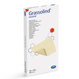Grassolind Neutral – Comprese sterile cu unguent, 10 x 20 cm, 30 bucati – Hartmann