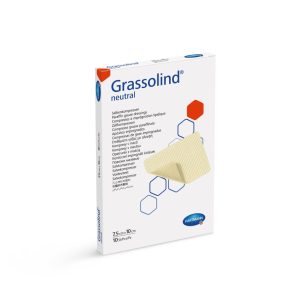 Grassolind Neutral – Comprese sterile cu unguent, 7.5 x 10 cm, 10 bucati – Hartmann