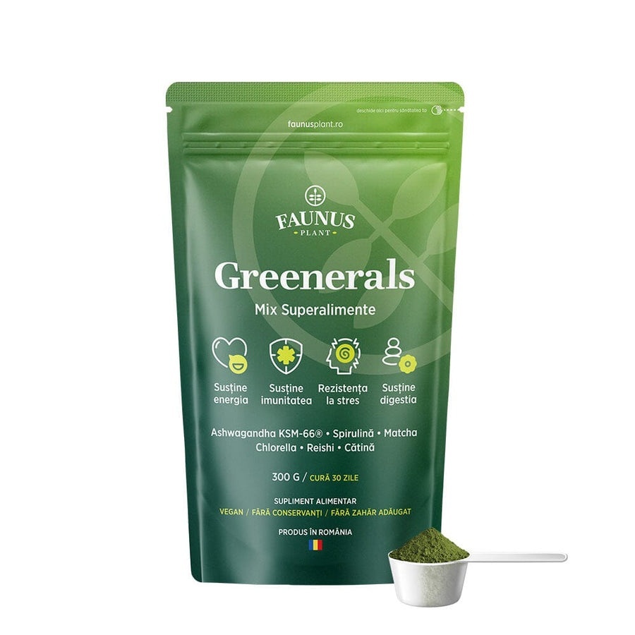 Greenerals – Pudră superalimente, 300 g, Faunus