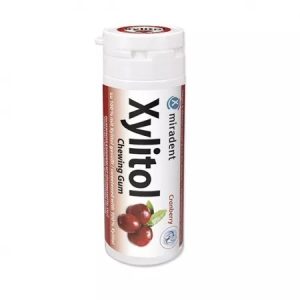 Guma de mestecat Cranberry Xylitol, 30 bucati, Miradent