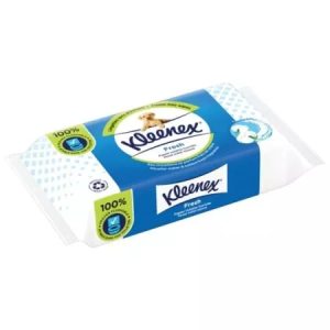Hartie igienica umeda Fresh cu apa micelara, 42 bucati, Kleenex