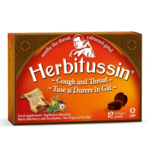 Herbitussin Tuse si Durere in gat, 12buc, USP