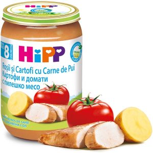 HIPP Rosii si cartofi cu carne de pui BIO 8luni+, 220 g