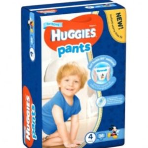 Scutece chilotel, Baieti, Marimea 4, 9-14 kg, 36 bucati, Huggies