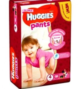Scutece chilotel, Fetite, Marimea 4, 9-14 kg, 36 bucati, Huggies