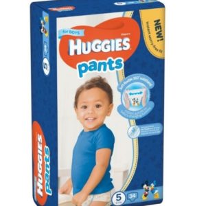 Scutece chilotel, Baieti, Marimea 5, 12-17 kg, 34 bucati, Huggies