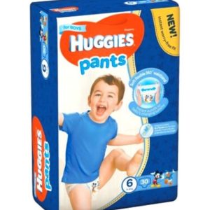Scutece chilotel, Baieti, Marimea 6, 15-25 kg, 30 bucati, Huggies