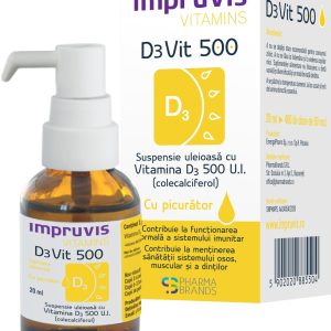 Impruvis D3Vit 500 cu Picurator - Vitamina D3 500 U.I. - 20 ml