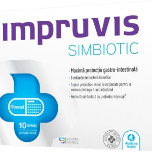 Impruvis Simbiotic Probiotice cu Fibersol, 10 Capsule