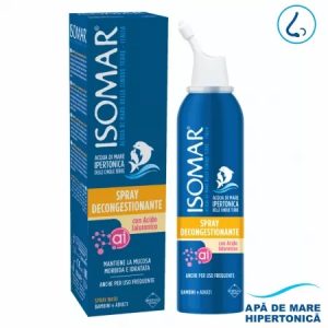 ISOMAR Spray nazal decongestionant cu acid hialuronic si apa de mare hipertonica, 100 ml, GA13604