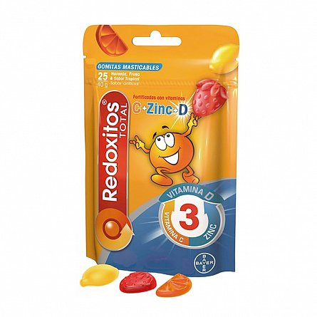 Jeleuri cu vitamina C 30 mg Redoxitos Triple Action, 25 bucati, Bayer