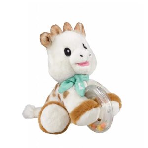 Jucarie de plus cu bilute zornaitoare Girafa Sophie, +0luni, 010342, Vulli