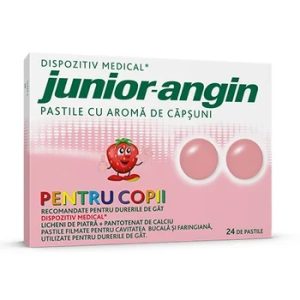 Junior Angin cu aroma de capsuni, 24 pastile, Klosterfrau
