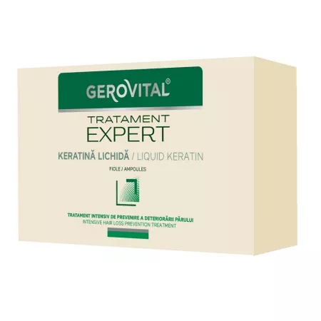 Keratina Lichidă Tratament Expert – Gerovital, 10 fiole x 10 ml