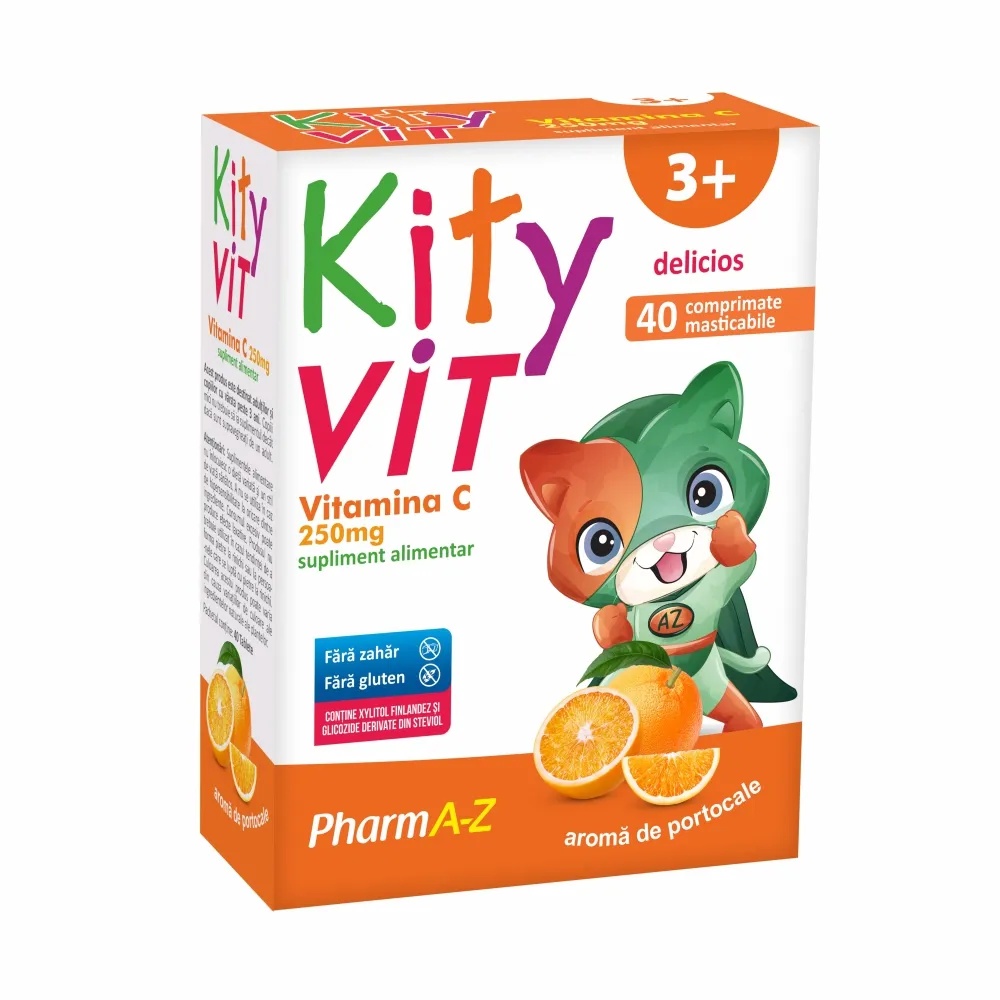 KityVit Vitamina C 250mg, 40 comprimate masticabile, PharmA-Z