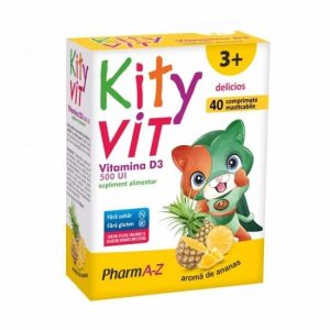 KityVit Vitamina D3 500UI +3ani, 40 comprimate, PharmA-Z
