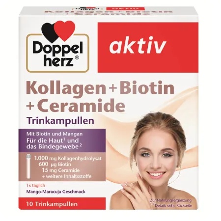 Kollagen + Biotina + Ceramide, 10 flacoane, Doppelherz