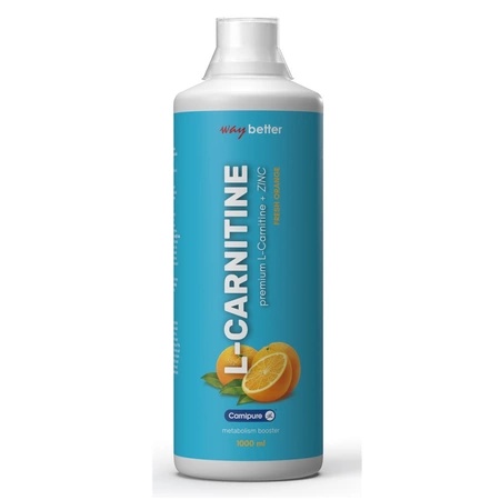 L-Carnitina lichida Carnipure + Zinc cu aroma de portocala, 1L, Way Better