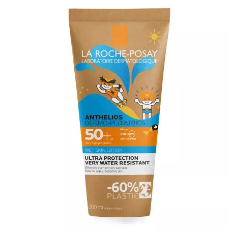La Roche-Posay Anthelios Wet Skin SPF50+ – Lotiune copii piele umeda, 200 ml