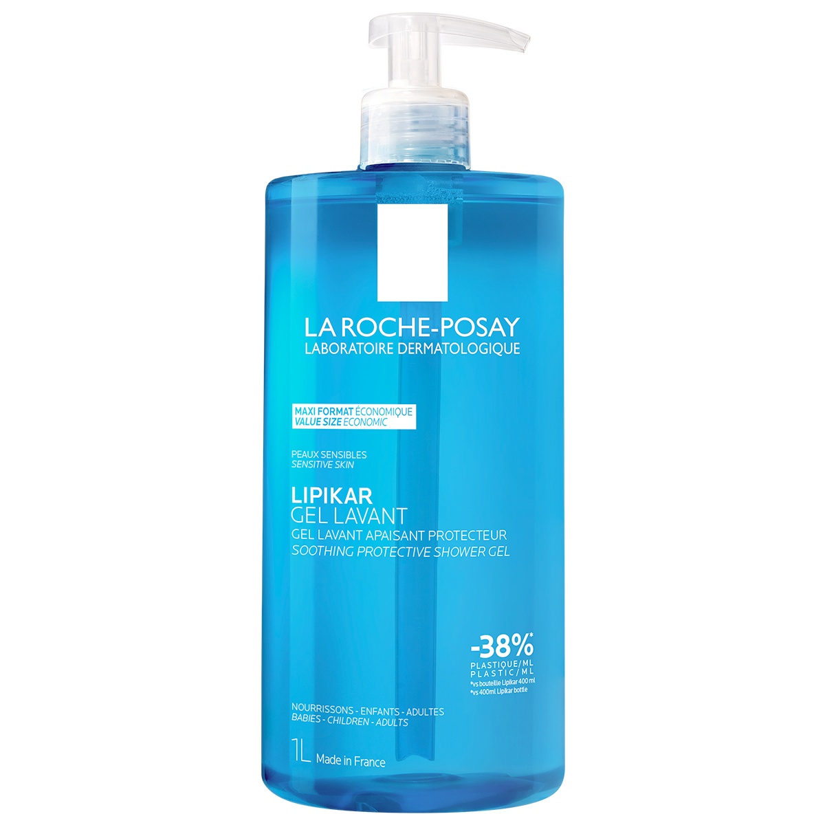 La Roche-Posay Lipikar Gel de Spalare pentru Piele Sensibila, 1L