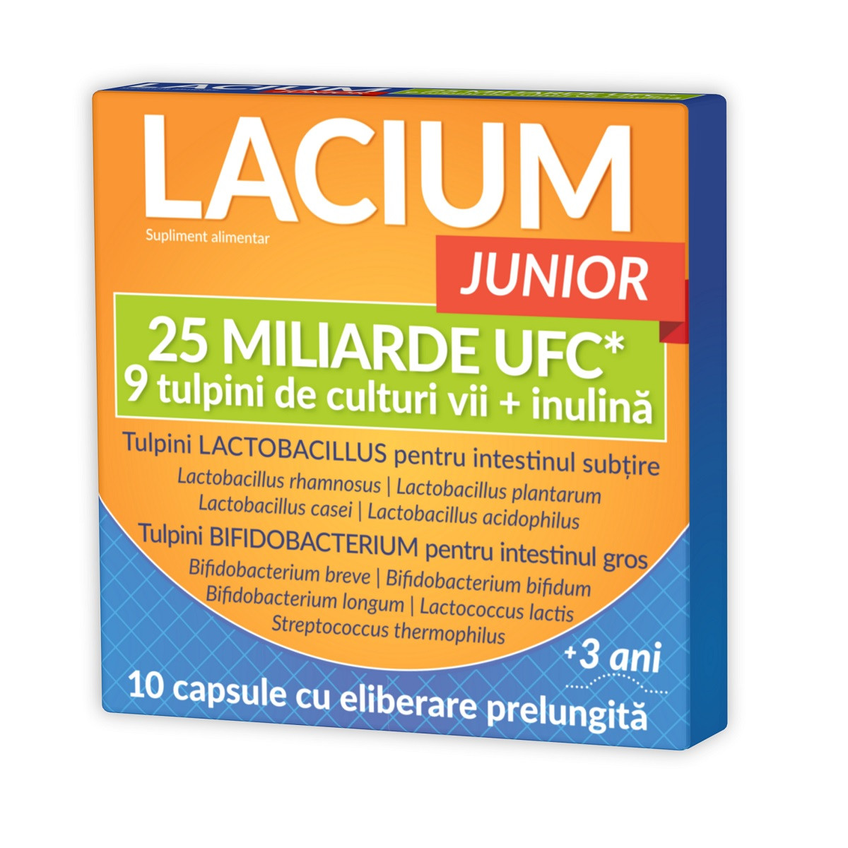 Lacium Junior 25 miliarde UFC, 10 capsule – Zdrovit