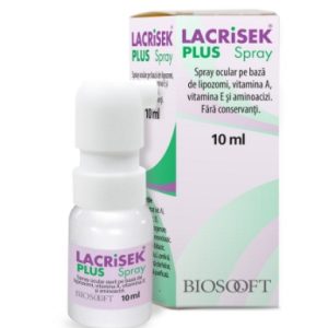 Lacrisek Plus spray ocular, 10 ml, BioSooft